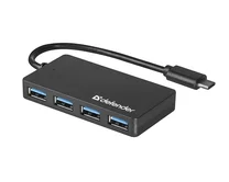 Type-C HUB Defender Quadro Transfer (Type-C - USB3.0, 4порта)