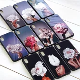 Чехол Samsung A105F Galaxy A10 2019 KSTATI Glass Flower Head