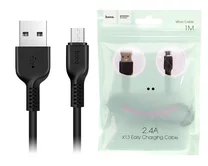 Кабель Hoco X13 microUSB - USB черный, 1м