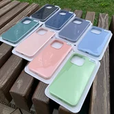 Чехол iPhone X/XS Liquid Silicone FULL (кораловый)