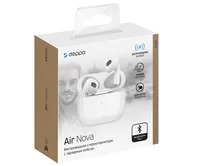 Bluetooth стереогарнитура Deppa Air Nova,TWS, BT 5.1, 300 мАч, QI, белая