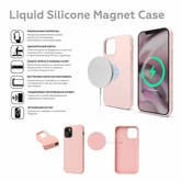 Чехол iPhone 13 Mini Liquid Silicone MagSafe FULL (зеленый камень)