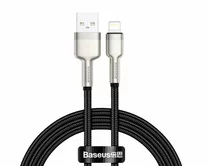 Кабель Baseus Cafule Series Metal Cable Lightning-USB 2.4A черный, 1м