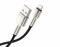 Кабель Baseus Cafule Series Metal Cable Lightning-USB 2.4A черный, 1м