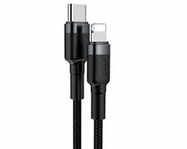 Кабель Baseus Cafule Cable Type-C - Lightning PD 20W серый-черный, 1м