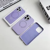 Чехол iPhone 12/12 Pro Leather Candy MagSafe (розовый)