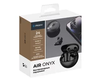 Bluetooth стереогарнитура Deppa Air Onyx, TWS, BT 5.3, ENC, 350мАч, черная