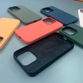 Чехол iPhone 15 Silicone MagSafe без лого (серый)