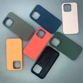 Чехол iPhone 14 Plus/15 Plus Silicone Case MagSafe без лого (голубой)