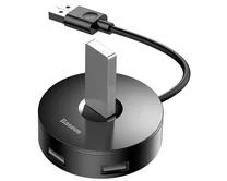 USB HUB Baseus round box USB3.0 to USB3.0+USB2.0*3 1м (черный)