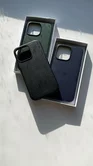 Чехол iPhone 15 Pro Classic Leather (темно-зеленый)