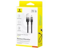 Кабель Baseus Discolor Series Fast Charging Cable Lightning - USB 2.4А черный 1м