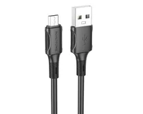 Кабель Borofone BX80 microUSB - USB черный, 2,4A, 1м