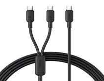 Кабель 2в1 Baseus New Pudding Series Fast Charging Cable Type-C+Type-C - Type-C 100W, черный, 1,5м