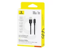 Кабель Baseus Silky Series Fast Charging Cable Type-C - USB 100W черный, 1м